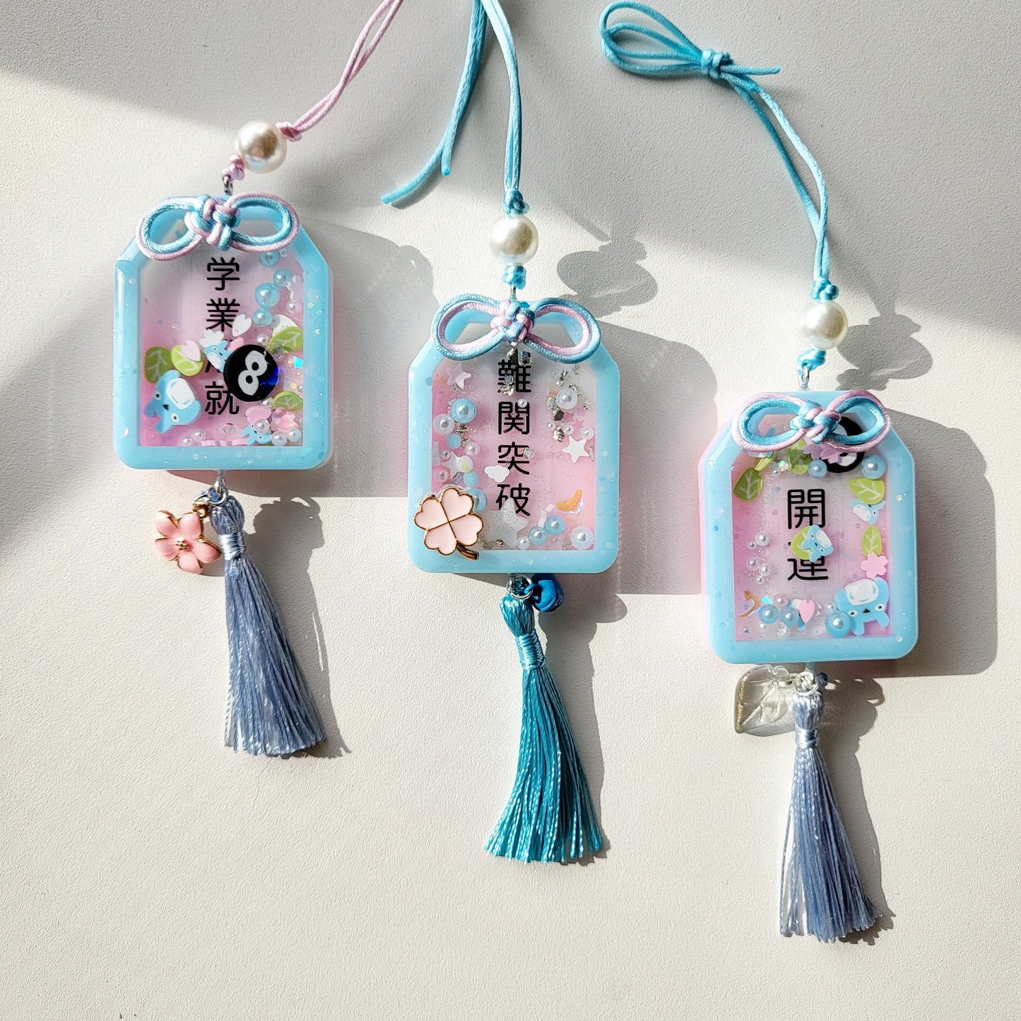 Japanese Omamori Resin Shaker Charm Good Luck