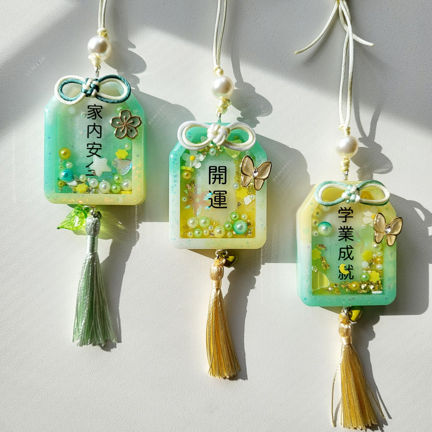 Japanese Omamori Resin Shaker Charm Good Luck