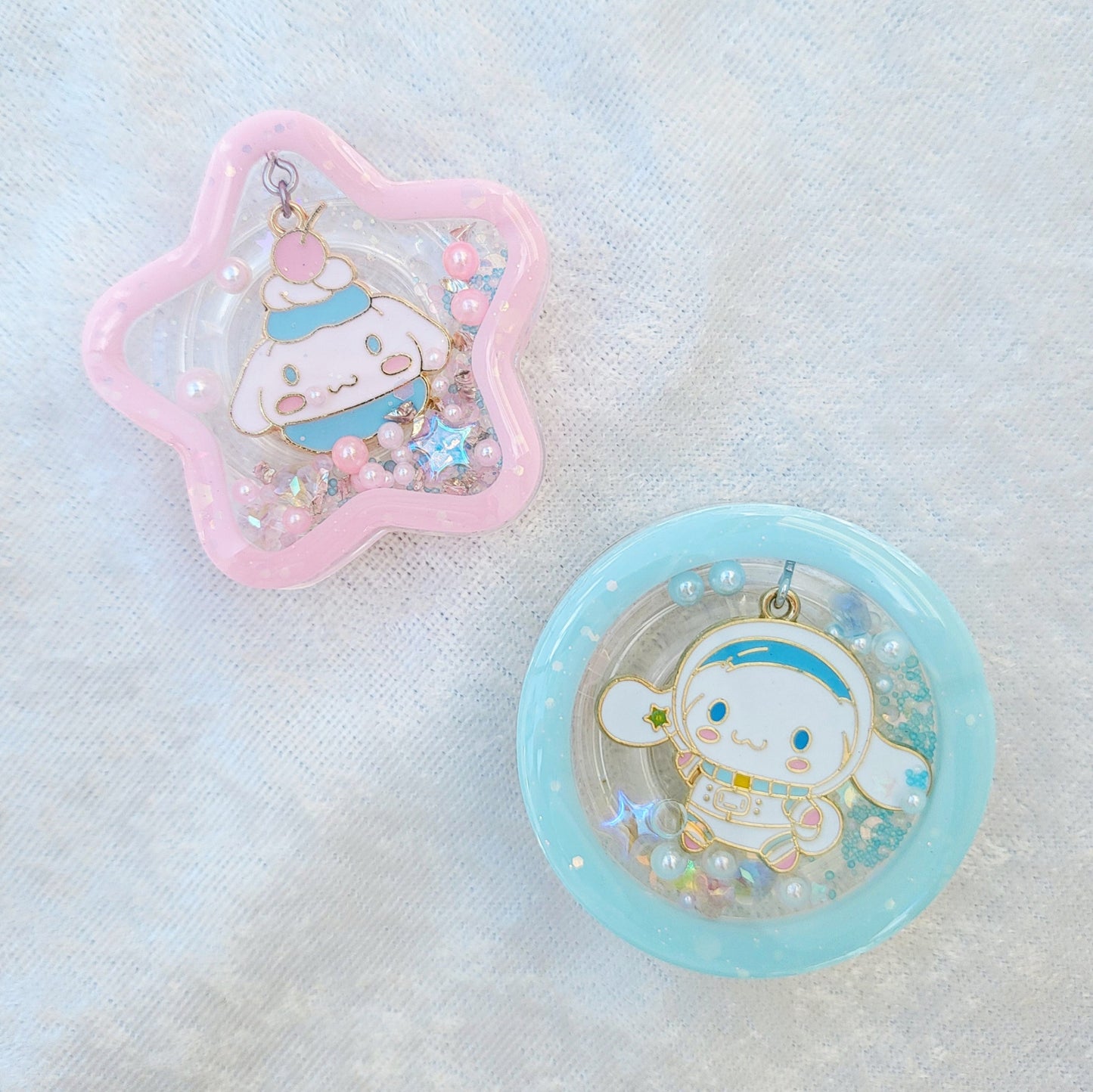 SF Kawaii Custom Resin Water Shaker BADGE REEL FINISH ONLY
