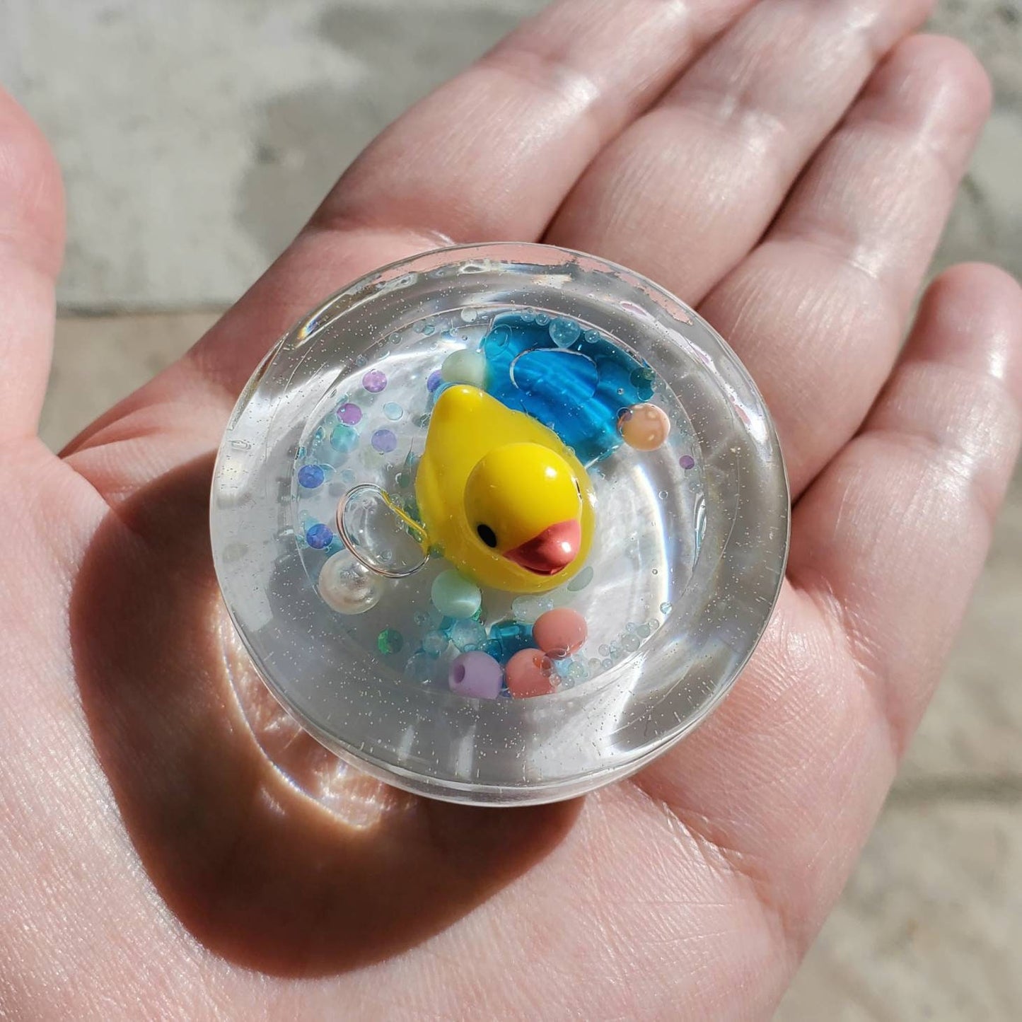 TTE Originals Customizable Swimming Rubber Duck Accessories Grip Resin Shaker Charm