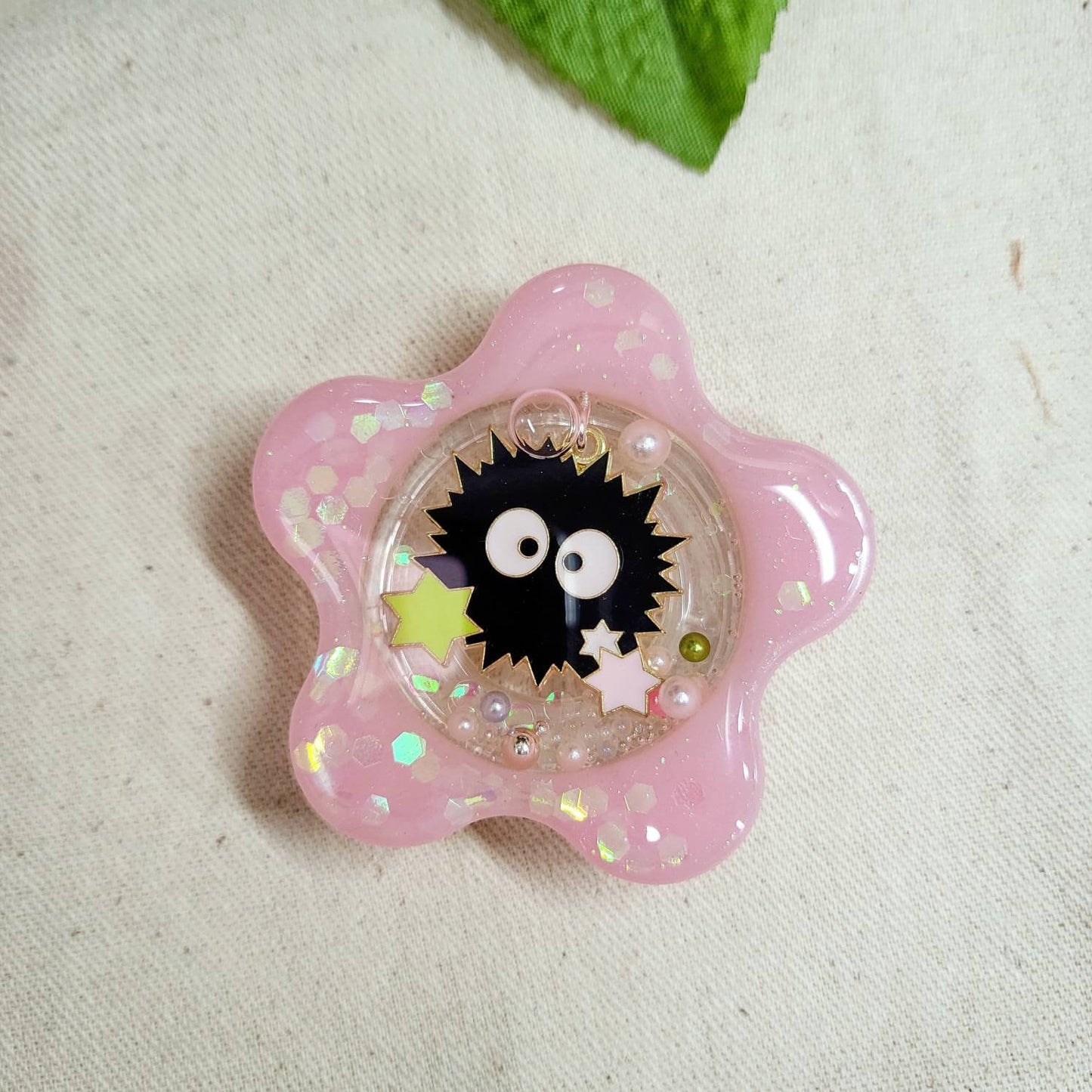 SG Kawaii Custom Resin Water Shaker Dust Bunny Phone Grip/Keychain