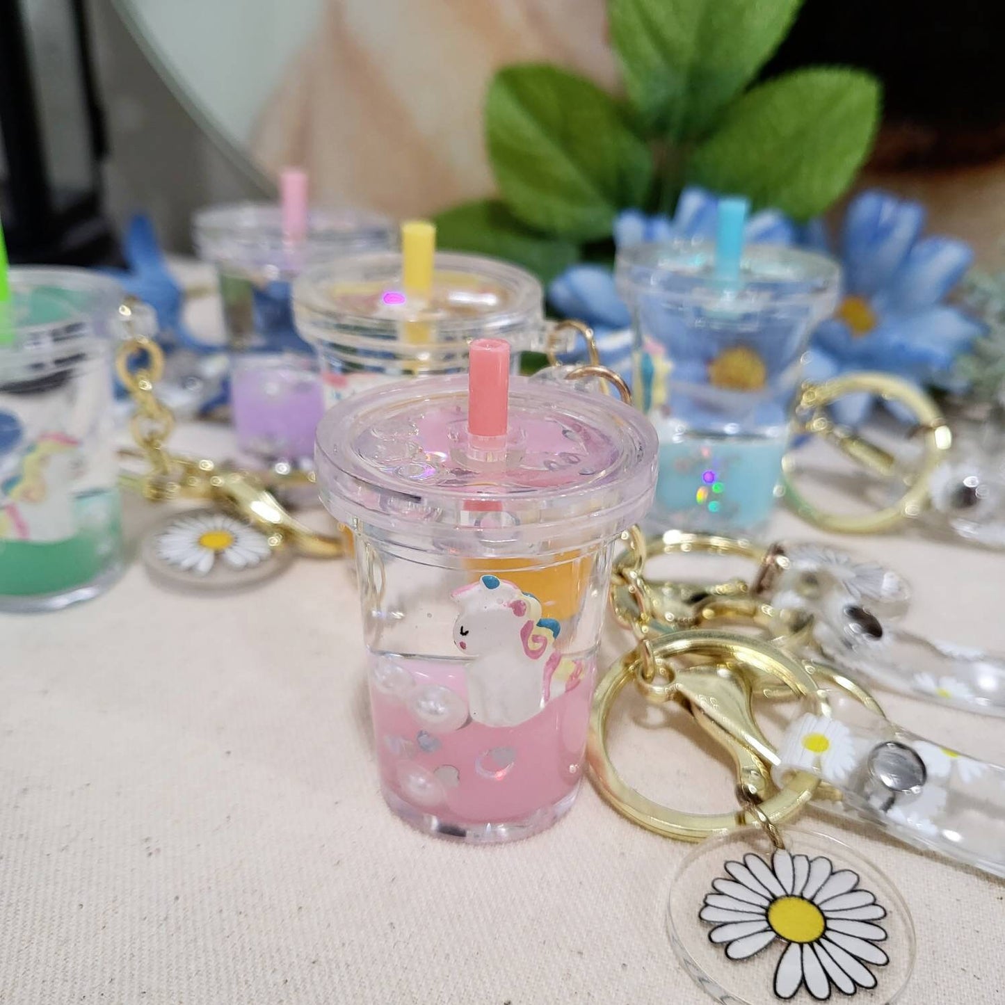 MS Unicorn Boba Cup Keychain