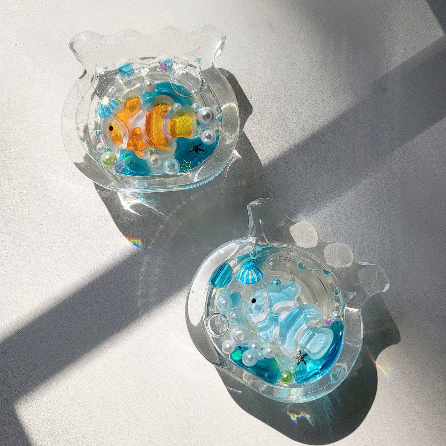 MS Customizable Fish Tank Keychain Phone Grip