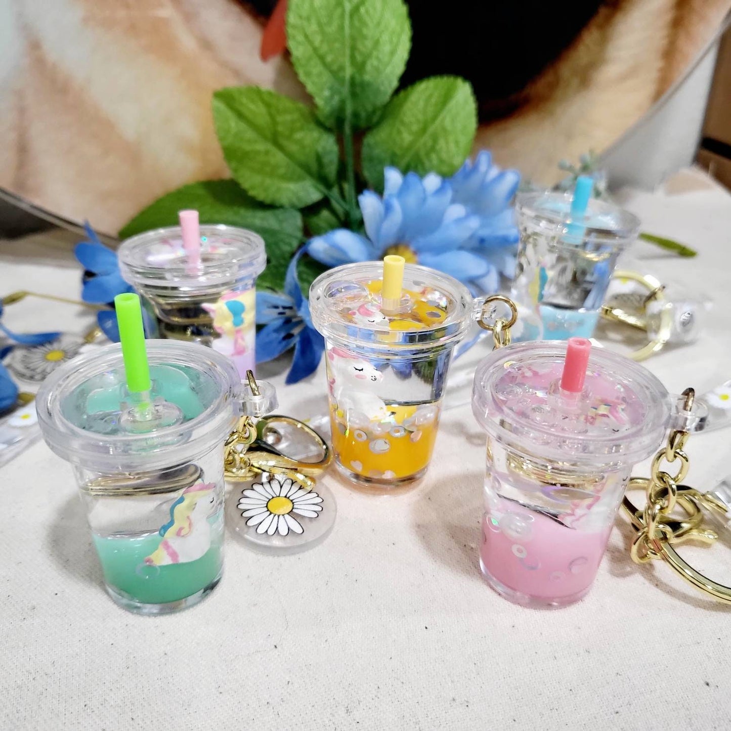 MS Unicorn Boba Cup Keychain