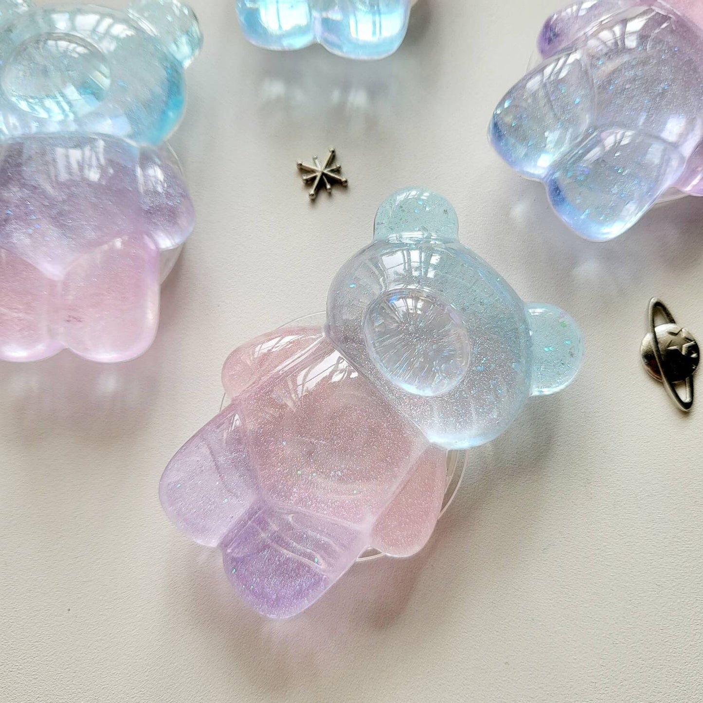 MS Galaxy Resin Teddy Bear Phone Grip
