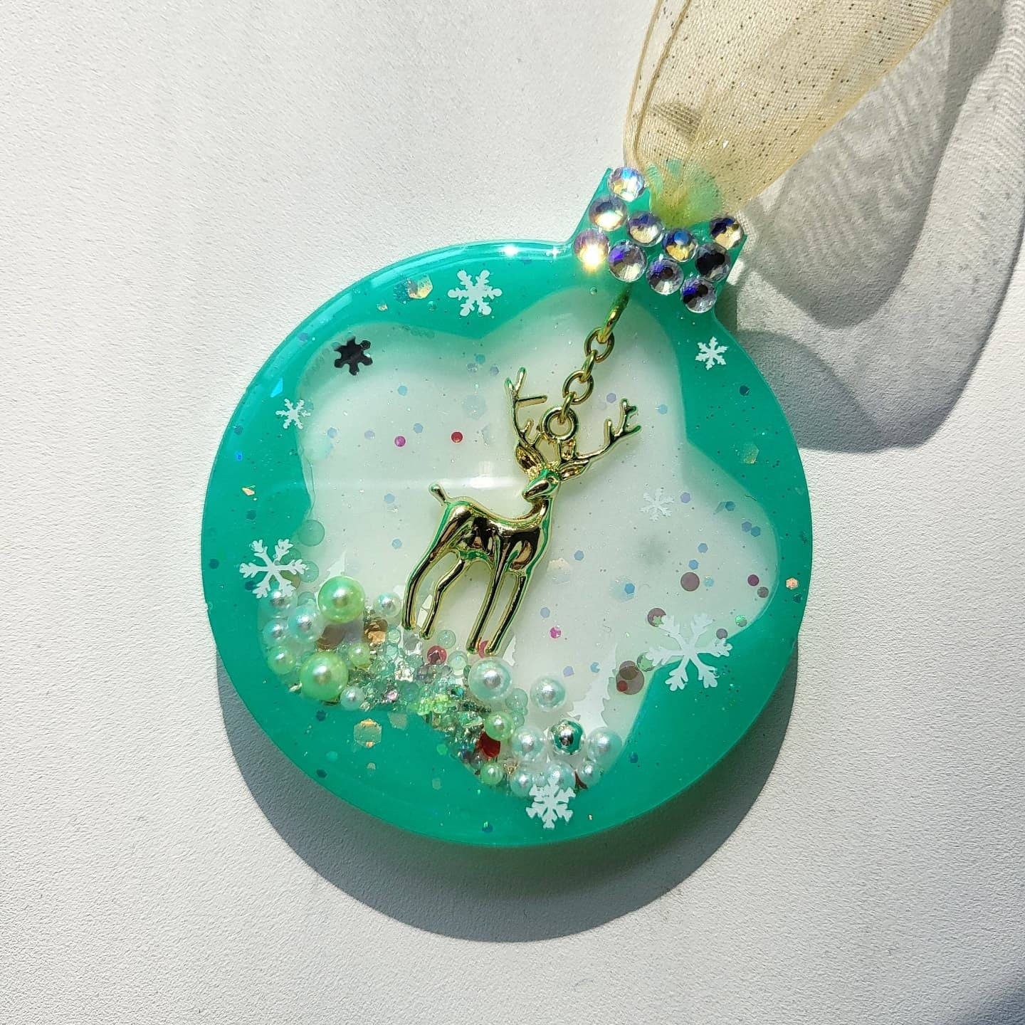 HS Holiday Custom Handmade Resin Water Shaker Christmas Ornaments