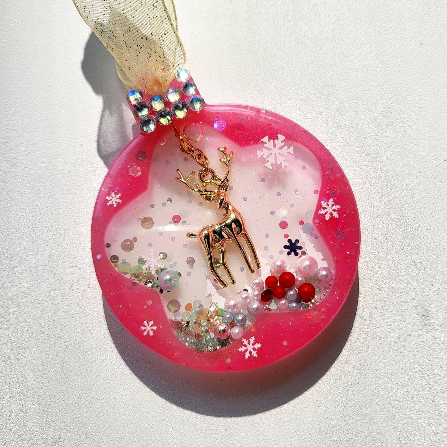 HS Holiday Custom Handmade Resin Water Shaker Christmas Ornaments