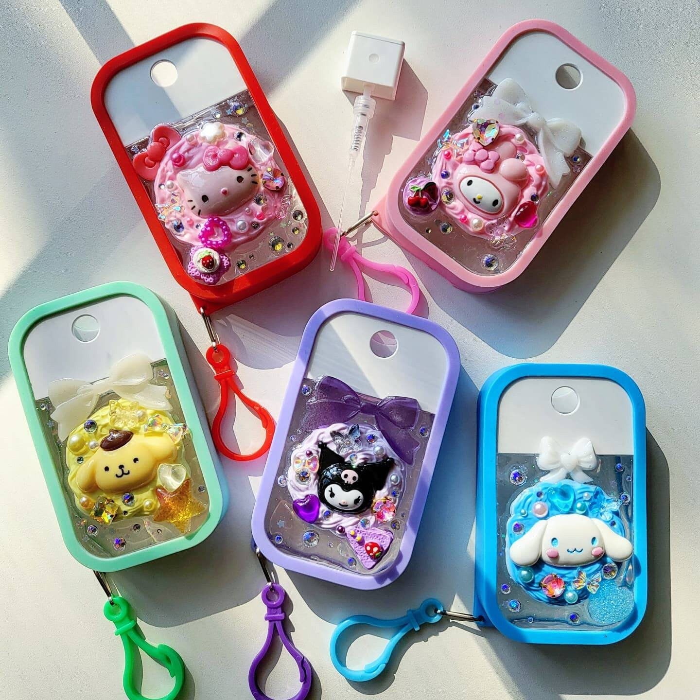 SF Kawaii Custom Refillable Sanitizer Spray Bottle Rectangular with Silicon Cover