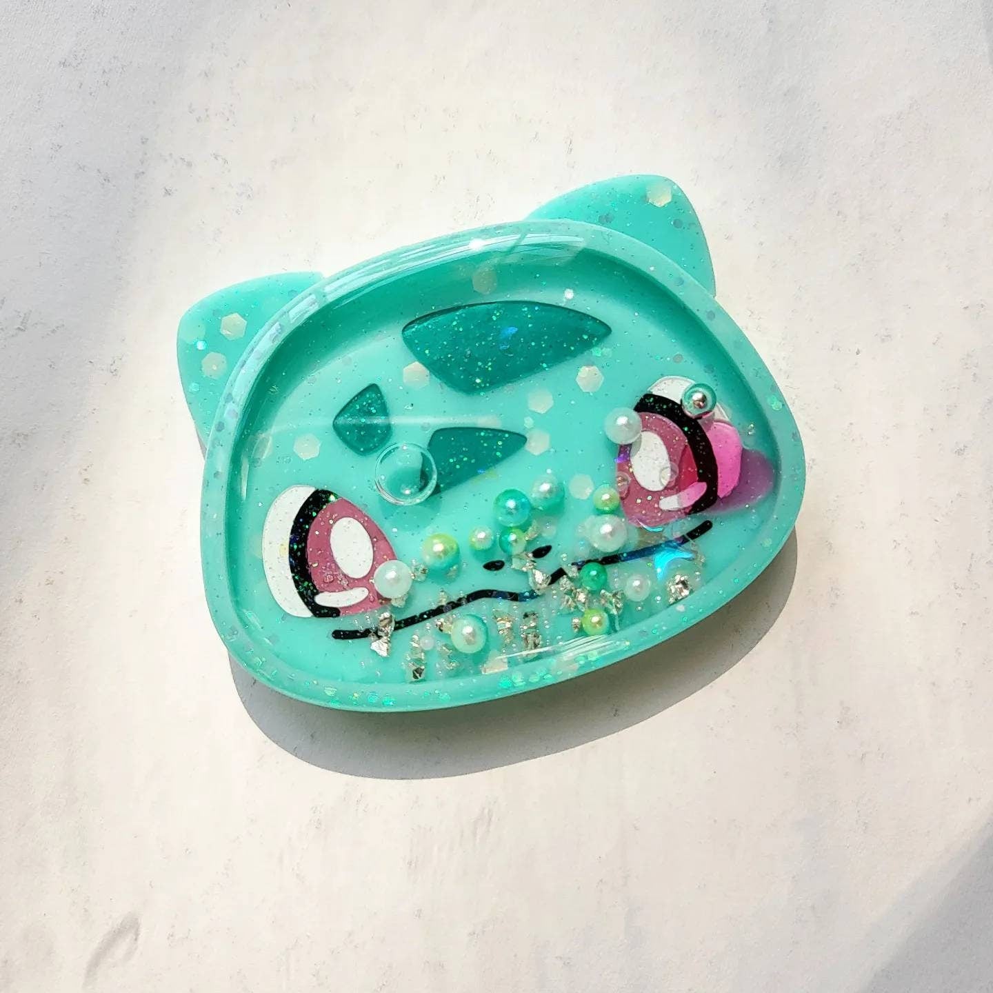PM Kawaii Handmade Custom Charm Resin Shaker Phone Grip Keychain