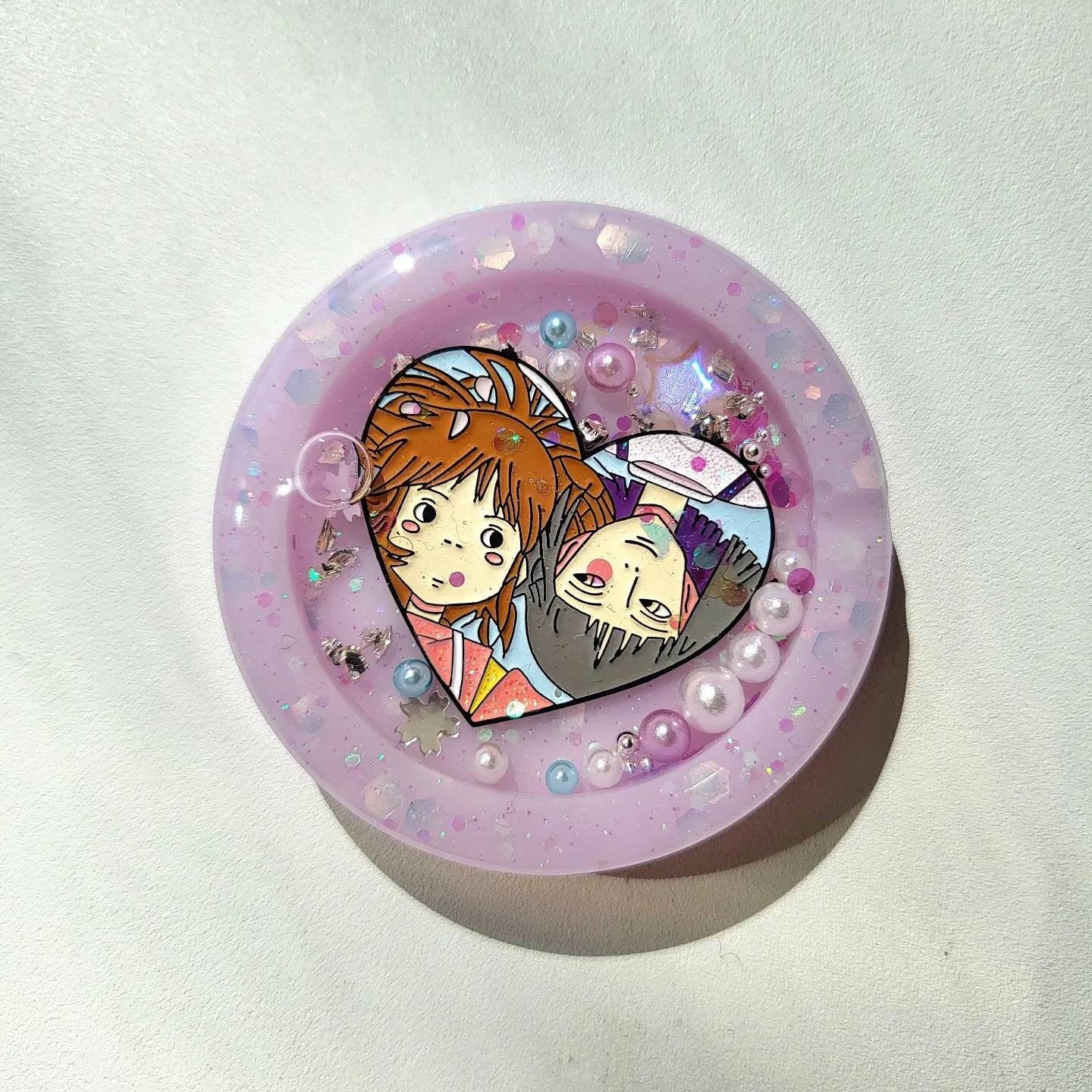 SG Kawaii Japanese Movie Resin Shaker Charm Phone Grip Keychain Badge Reel