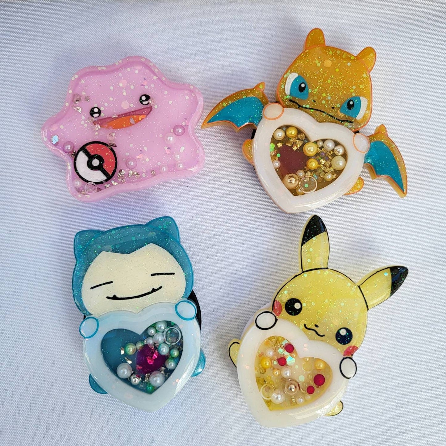 PM Kawaii Handmade Resin Shaker Charm Phone Grip Keychain