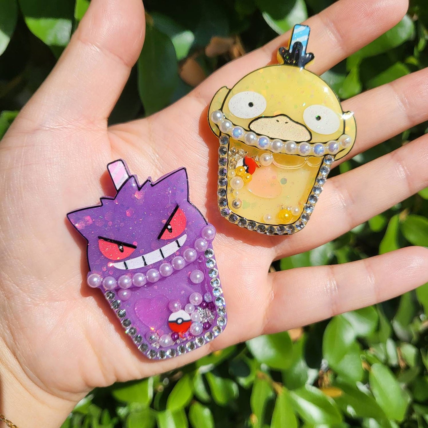 PM Kawaii Handmade Resin Shaker Charm Phone Grip Keychain