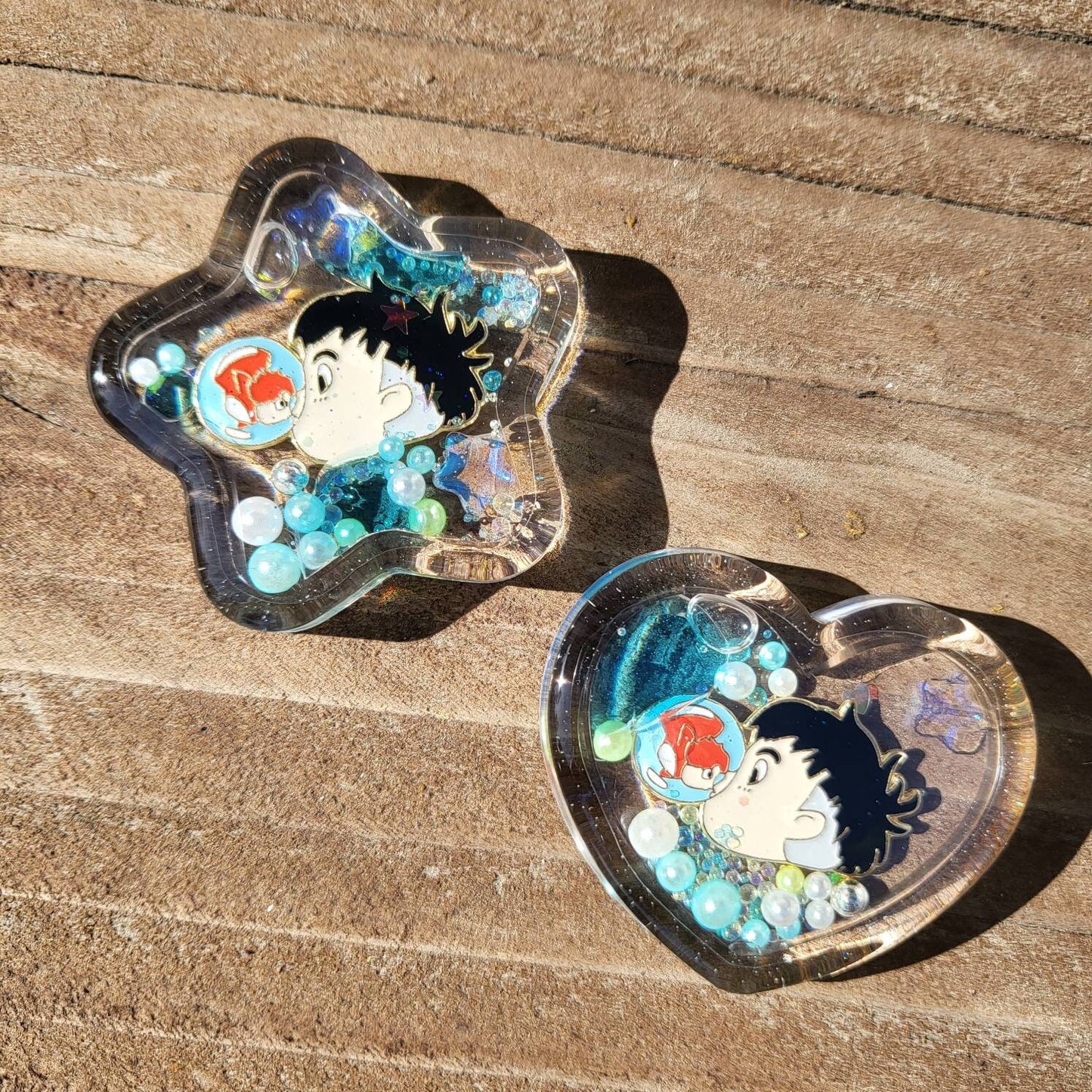 SG Kawaii Resin Shaker Charm Phone Grip Keychain Badge Reel