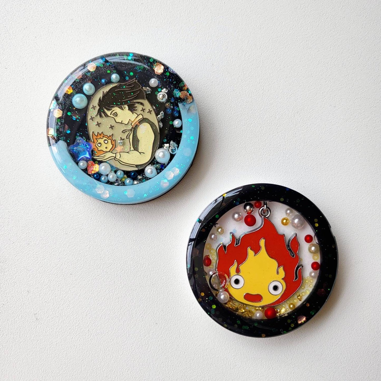 SG Kawaii Resin Shaker Charm Phone Grip Keychain Badge Reel