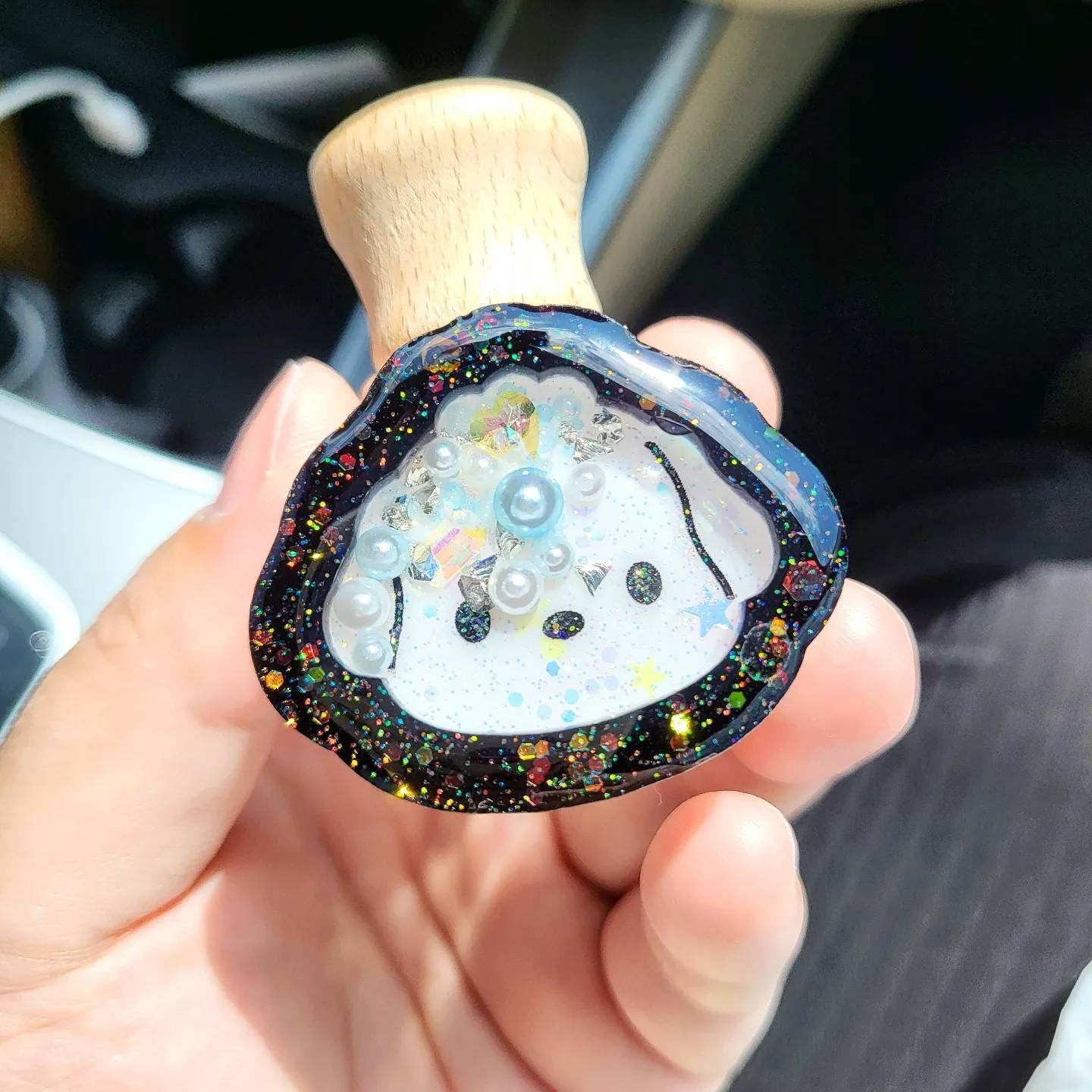 SF Kawaii Handmade Resin Shaker Car diffuser for vent or rearview mirror