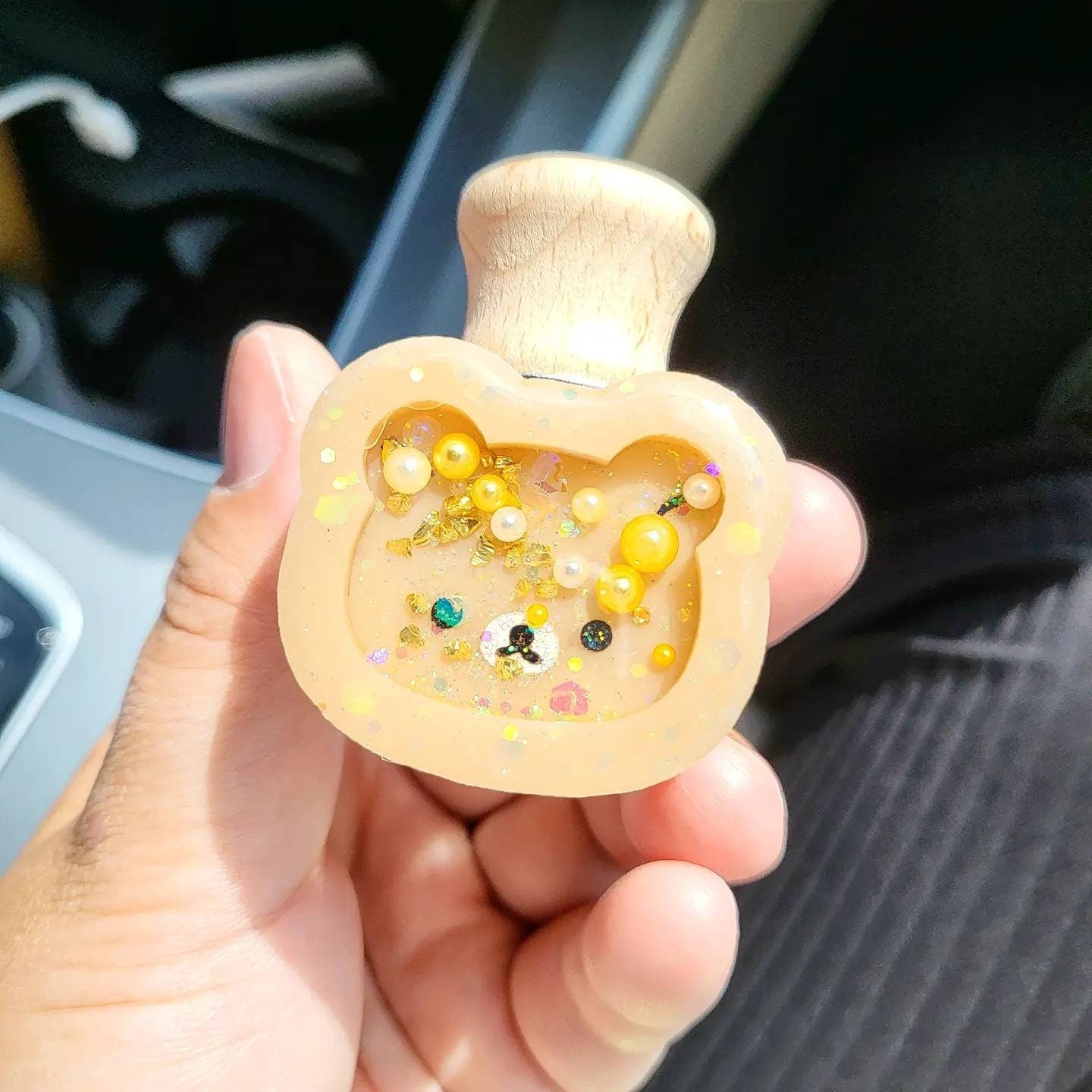 SF Kawaii Handmade Resin Shaker Car diffuser for vent or rearview mirror
