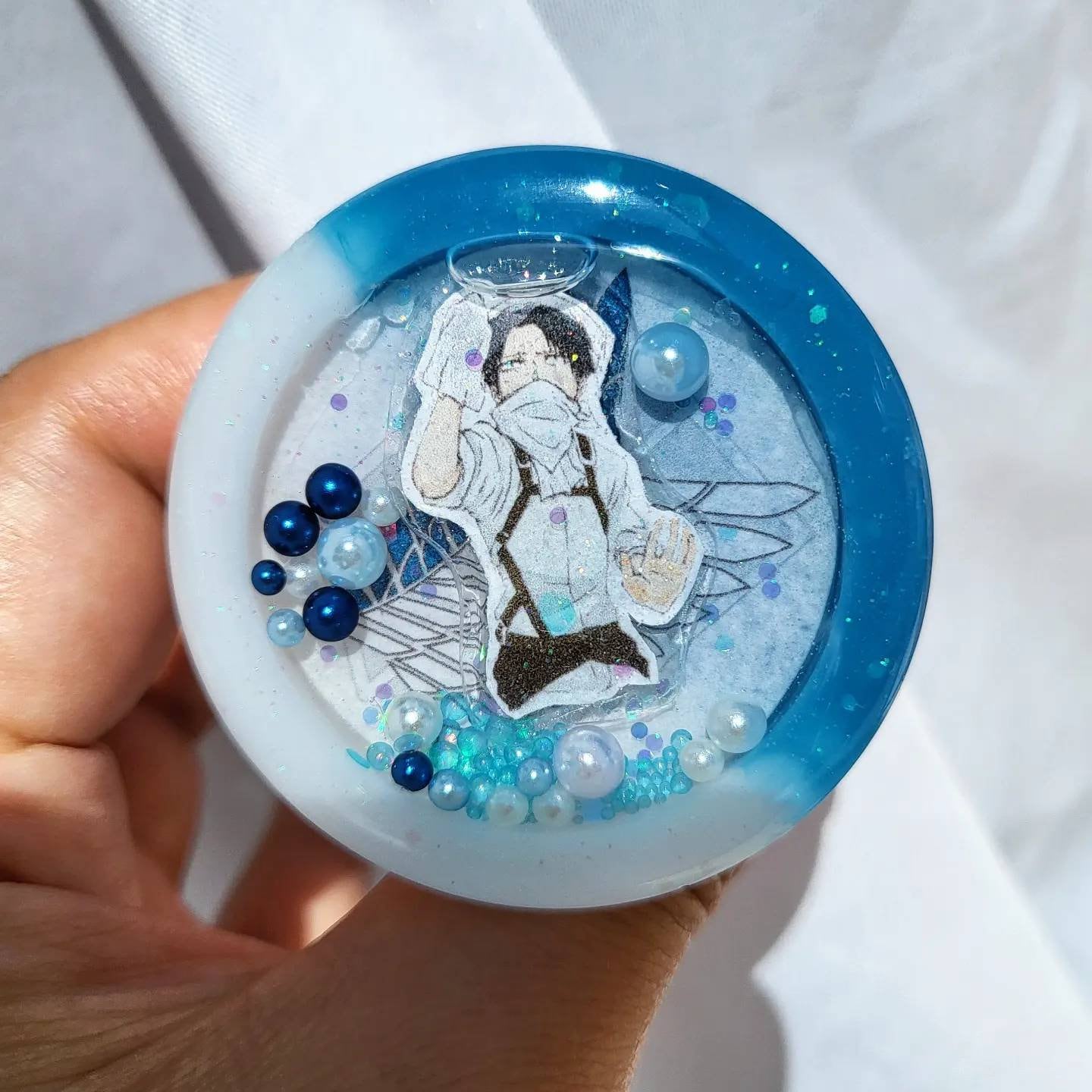MS Custom Resin Shakers Keychain Phone Grip Badge Reel