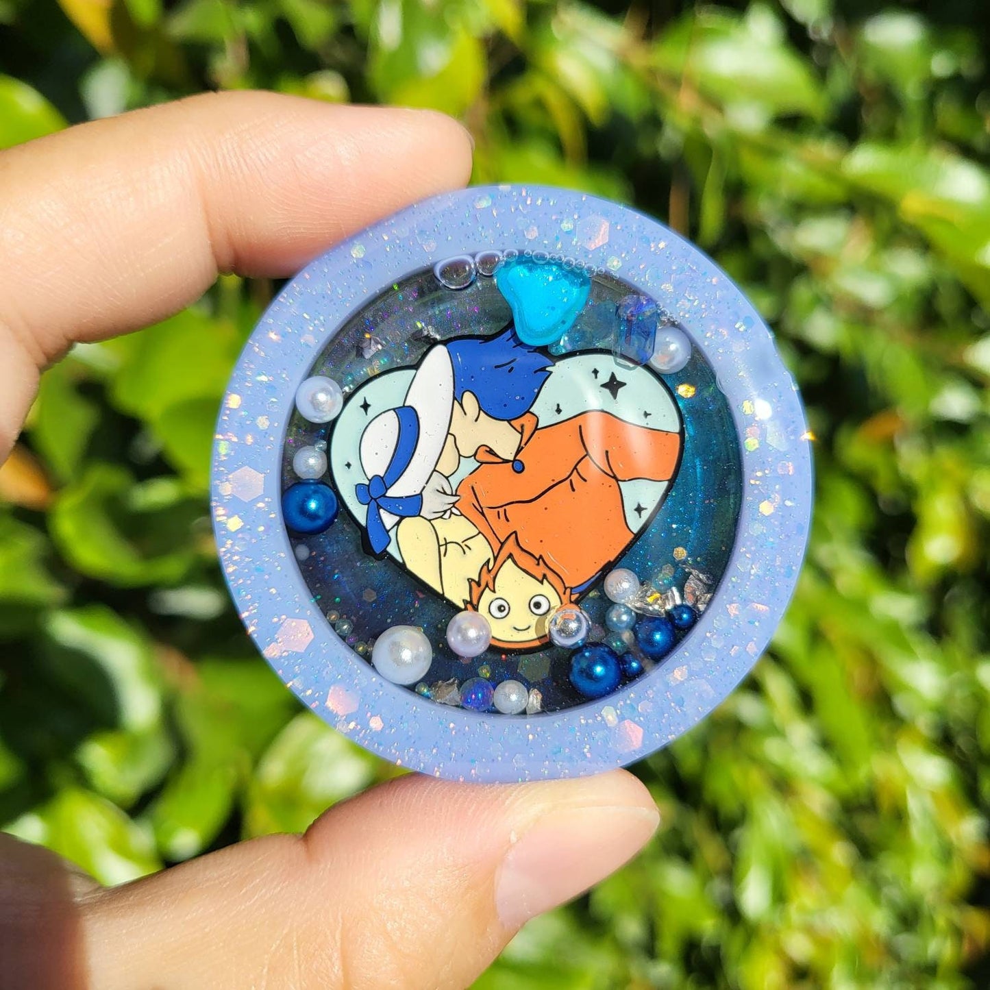 SG Kawaii Resin Shaker Charm Phone Grip Keychain Badge Reel