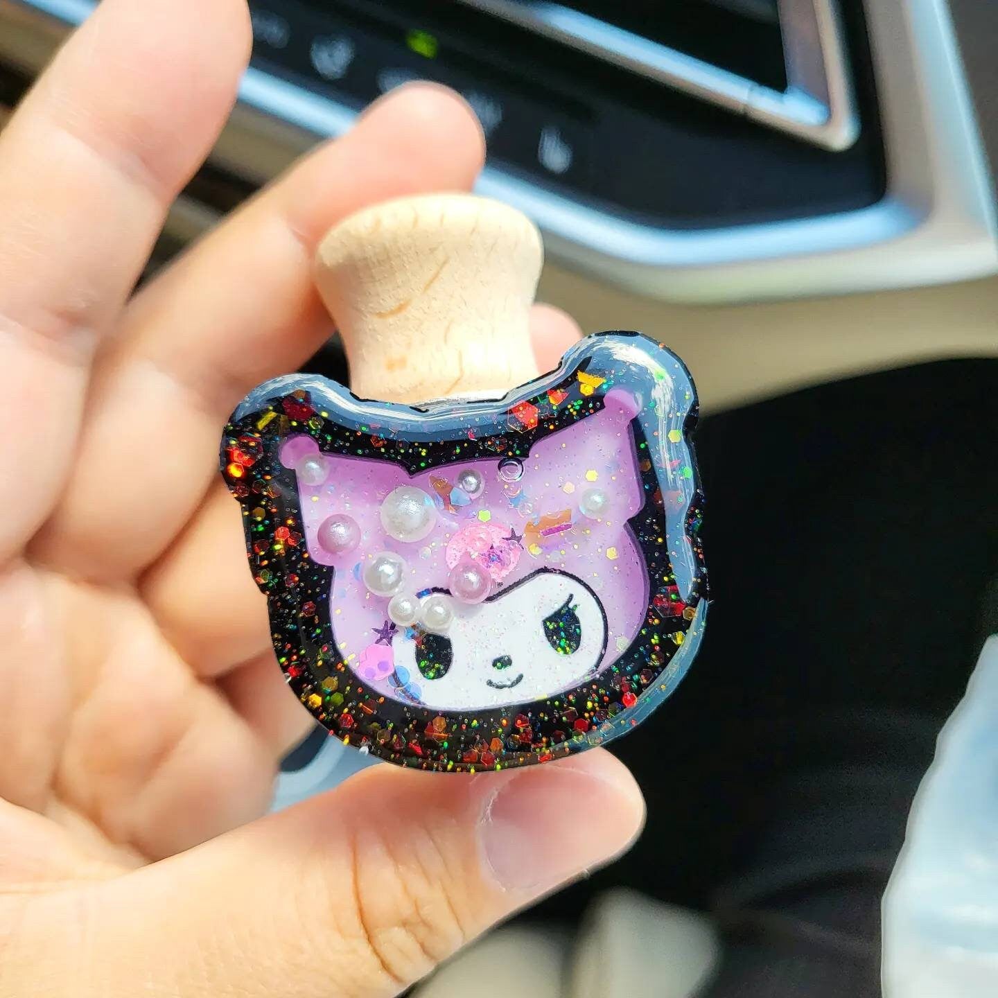 SF Kawaii Handmade Resin Shaker Car diffuser for vent or rearview mirror