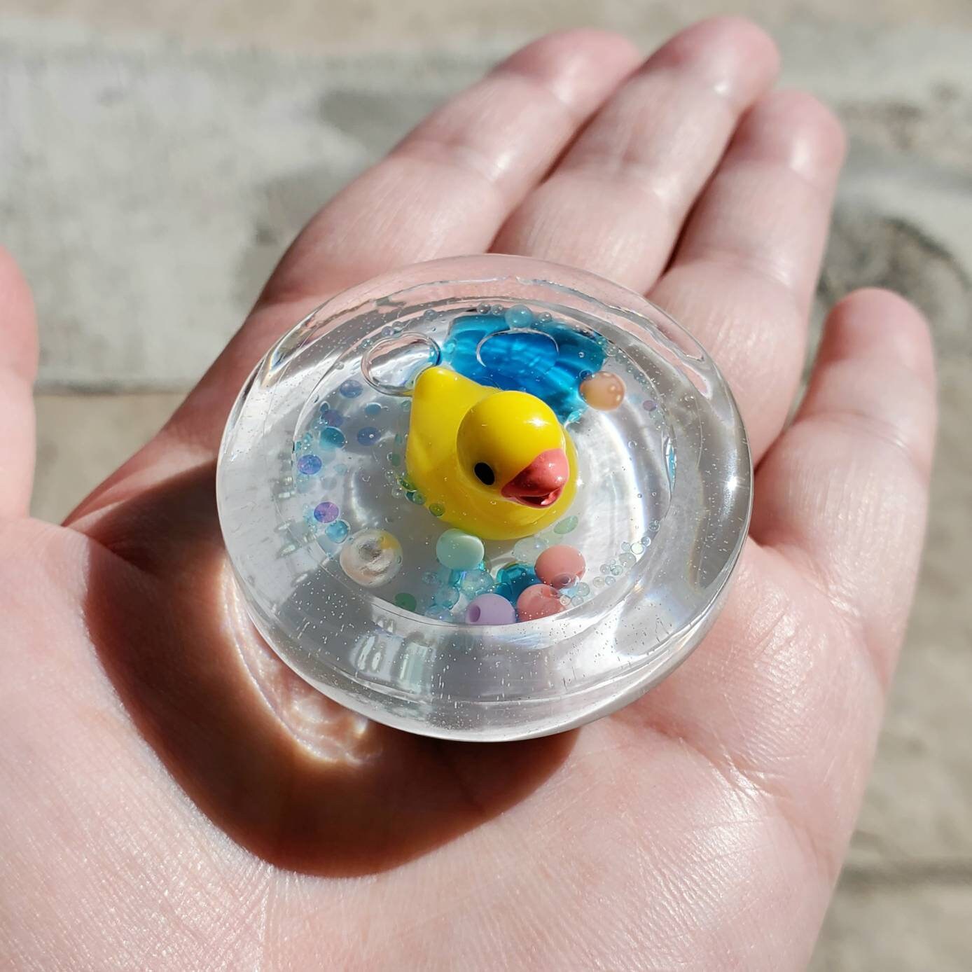 TTE Originals Customizable Swimming Rubber Duck Accessories Grip Resin Shaker Charm